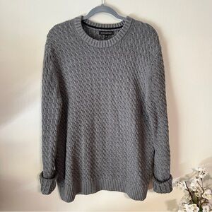 Banana republic 100% cotton gray cable knit mens sweater size XL